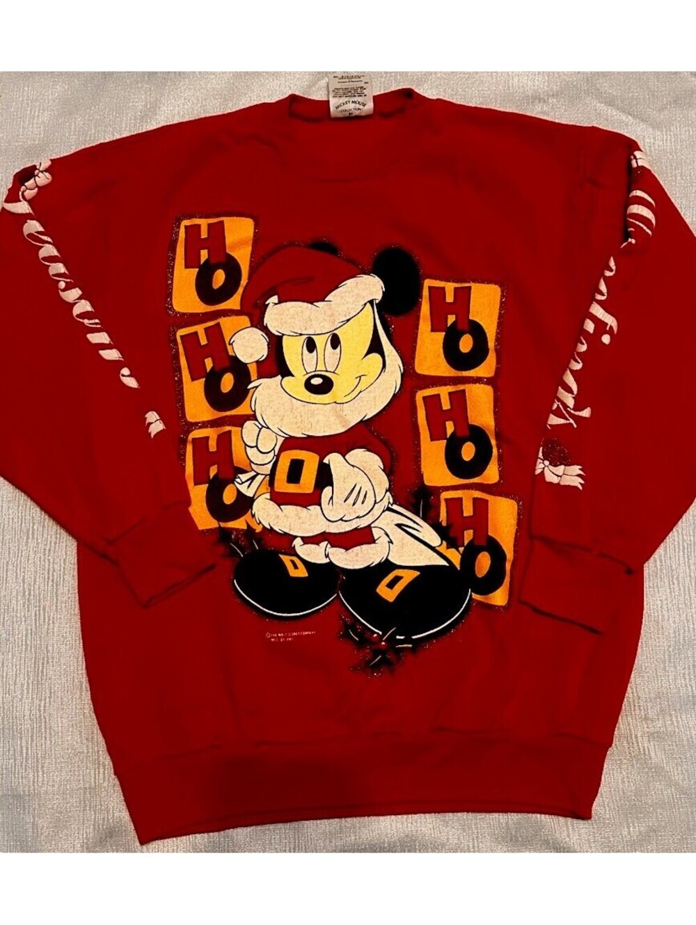VTG Mickey Mouse Christmas Sweatshirt By Walt Disney M
